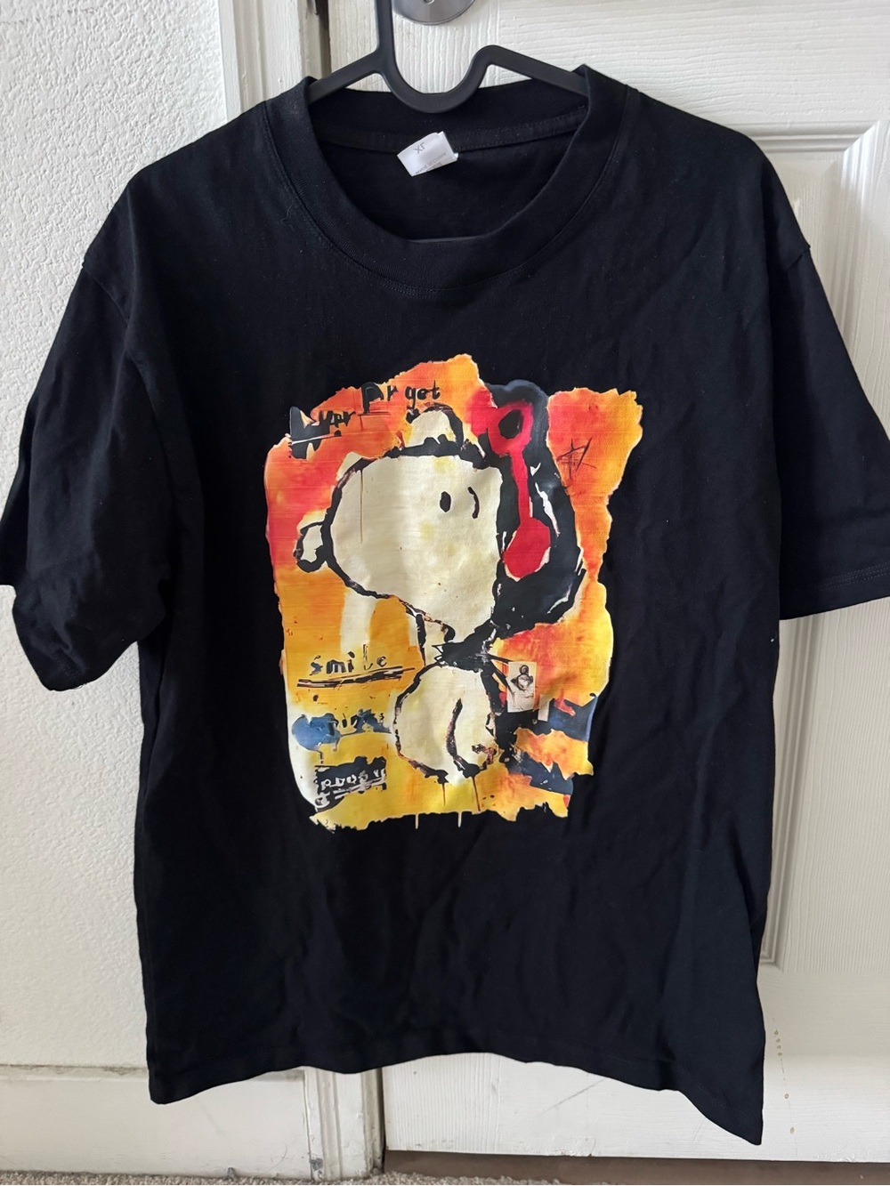 Snoopy print cotton short sleeve tshirt